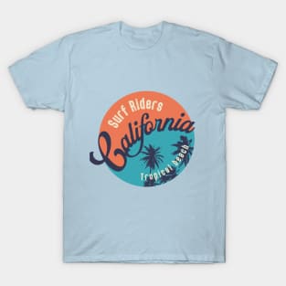 California tropical Beach surf riders T-Shirt